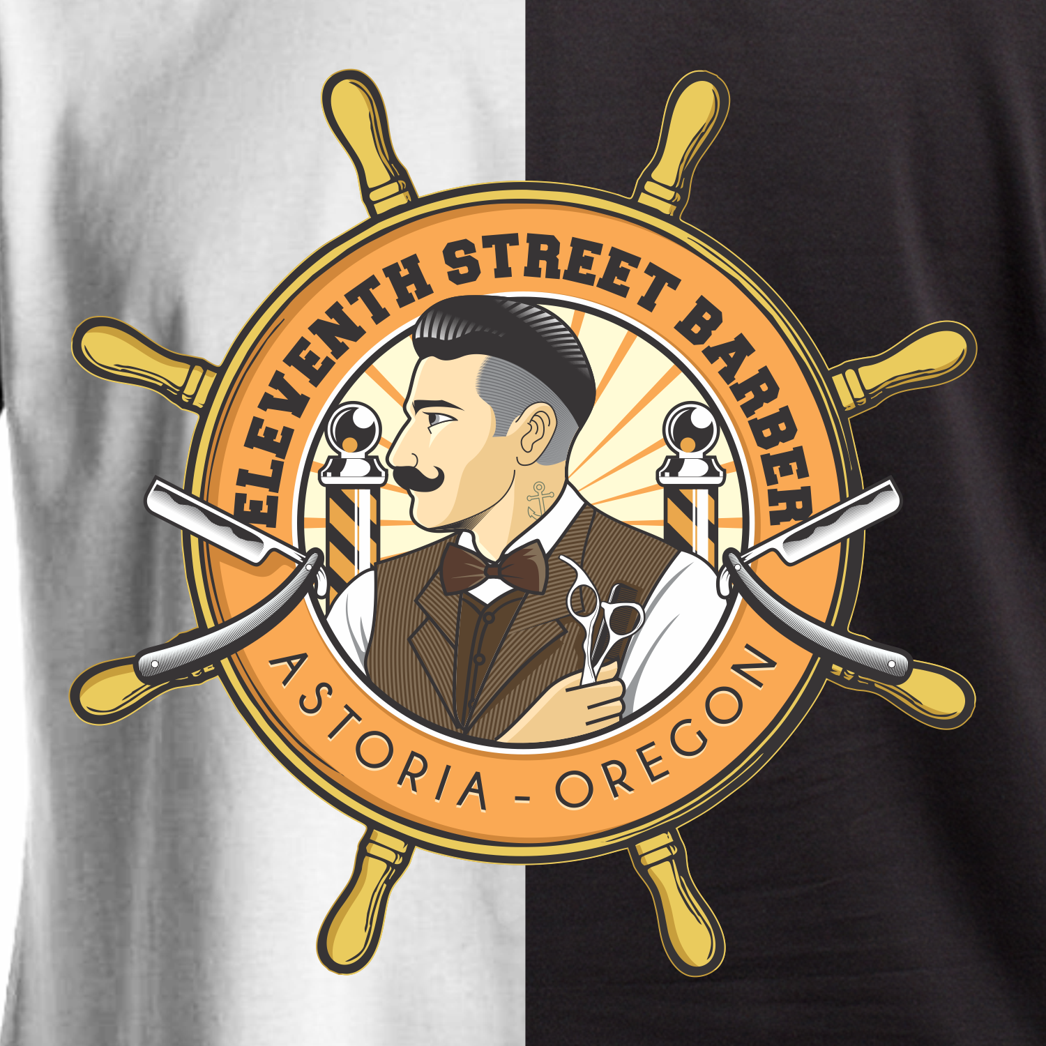 Design de T-shirt par Gigih Rudya pour Eleventh Street Barber | Design #9788444