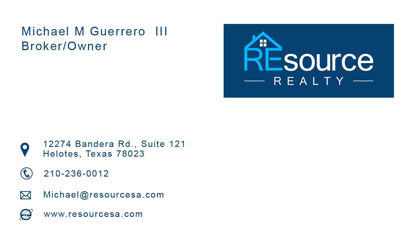 Visitenkarten-Design von rafzin für REsource Realty | Design #2105670