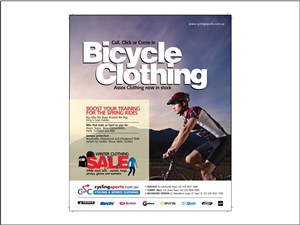 Ride Magazine - Full page Ad Cycling Clothing | Advertisement Design by Purple Studio