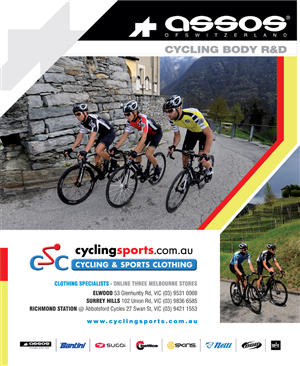 Ride Magazine - Full page Ad Cycling Clothing | Advertisement Design by atularts