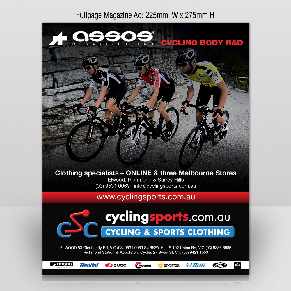 Advertisement Design by Mon01 for Cycling & Sports Clothing | Design #2097479