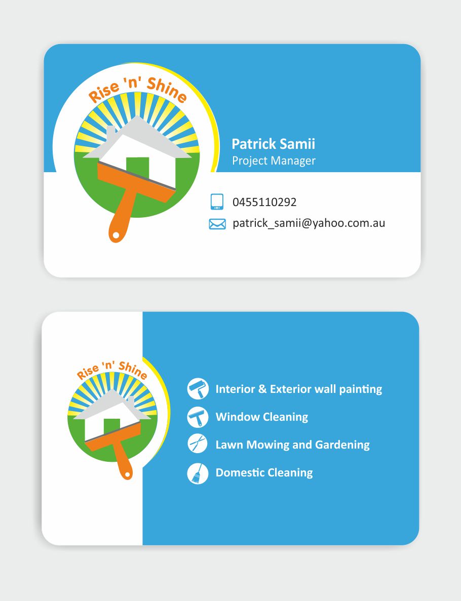 Business Card Design by IneseRo for Rise "n" Shine | Design #9660405