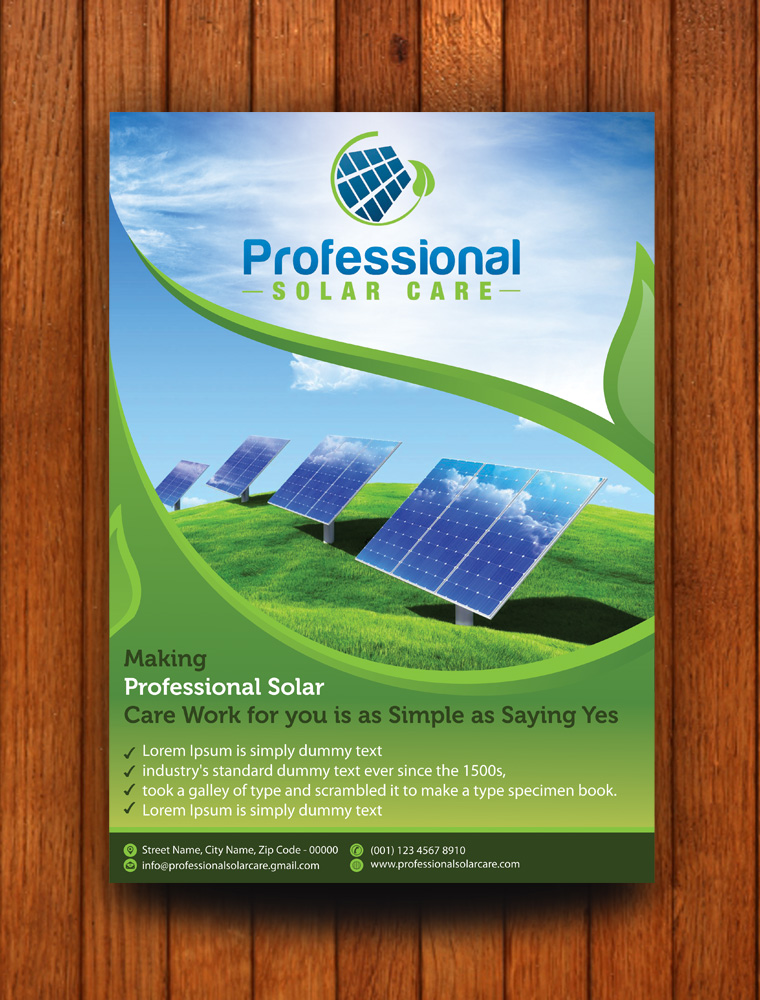 Design de Flyer par jetweb pour Professional Solar Care | Design : #9680089