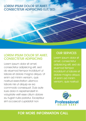 Design de Flyer par leuchi pour Professional Solar Care | Design : #9644042