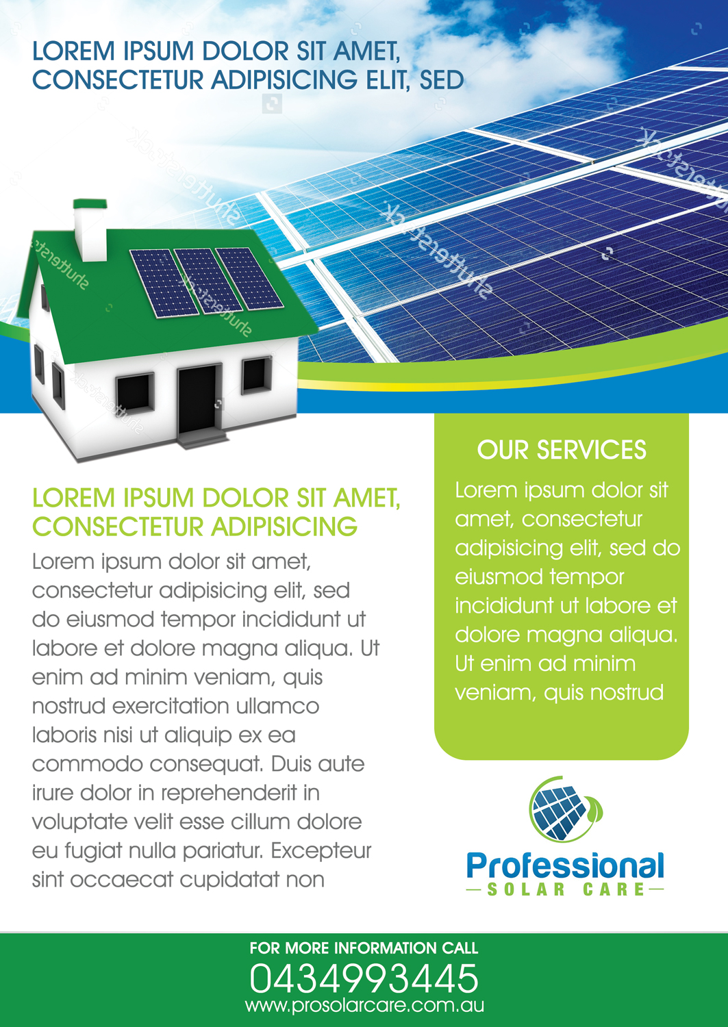Flyer Design by leuchi for Professional Solar Care | Design #9675183