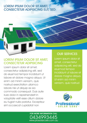 Flyer Design by leuchi for Professional Solar Care | Design #9675183