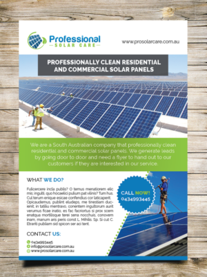 Design de Flyer par Masha K pour Professional Solar Care | Design : #9713395