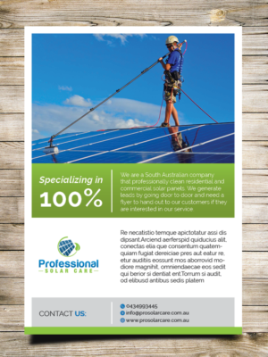 Flyer Design by Masha K for Professional Solar Care | Design #9713398