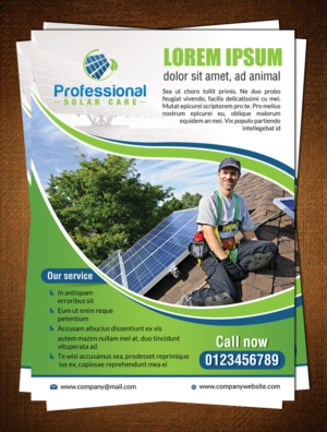 Design de Flyer par creative.bugs pour Professional Solar Care | Design : #9639961