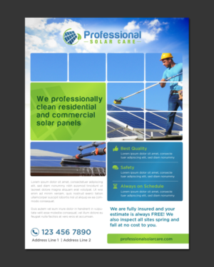 Design de Flyer par pivotaldesign.biz pour Professional Solar Care | Design : #9648272