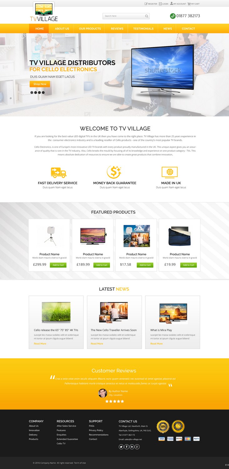 Web Design by pb for TV Village Ltd | Design #9655737