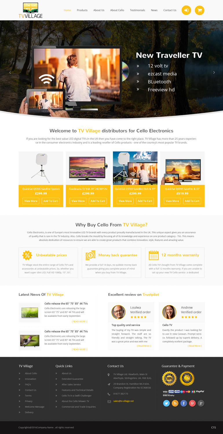Web Design by pb for TV Village Ltd | Design #9655747