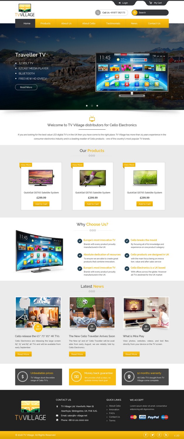 Web Design by pb for TV Village Ltd | Design #9655767