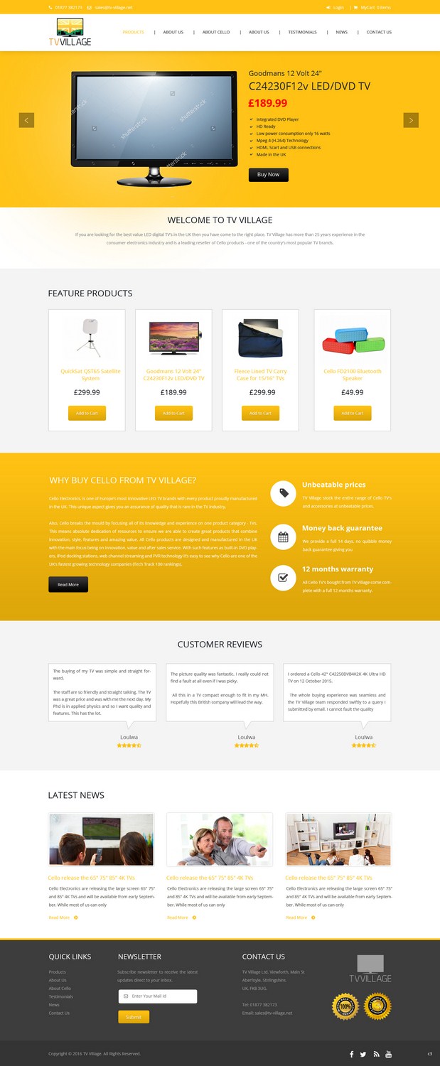 Web Design by pb for TV Village Ltd | Design #9655773