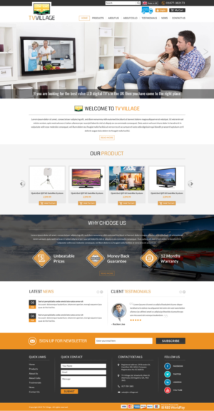 Web Design by Sbss for TV Village Ltd | Design: #9673539