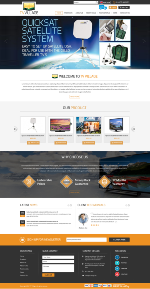 Web Design by Sbss for TV Village Ltd | Design: #9673541