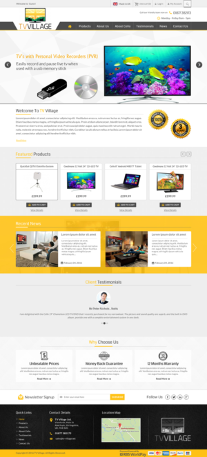 Web Design by Sbss for TV Village Ltd | Design: #9676235