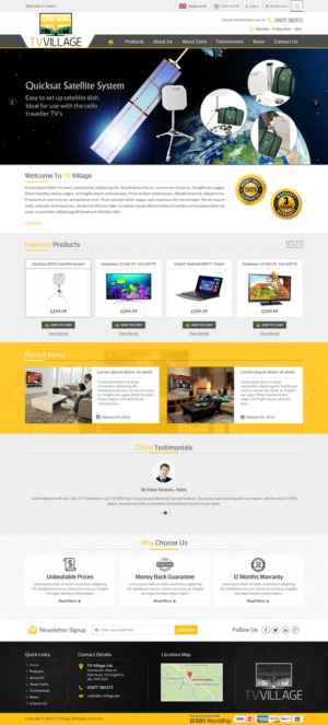 Web Design by Sbss for TV Village Ltd | Design: #9676236