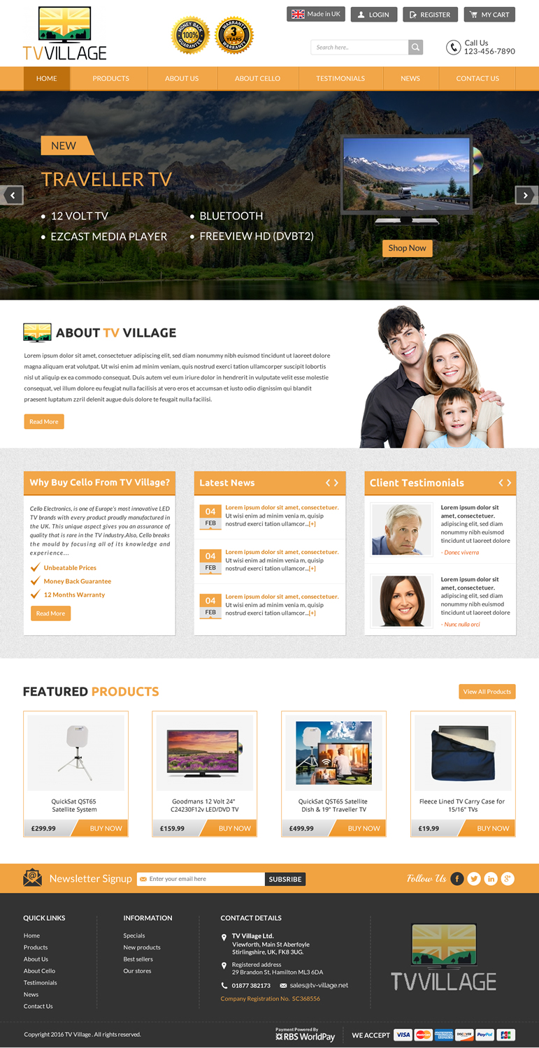 Web Design by Sbss for TV Village Ltd | Design #9676239