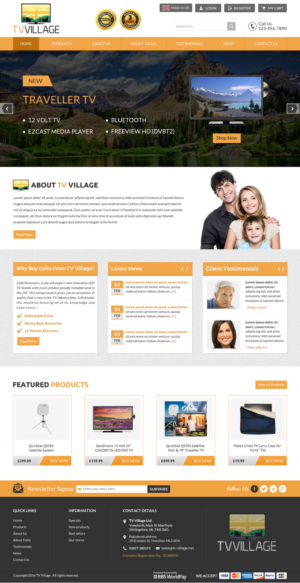 Web Design by Sbss for TV Village Ltd | Design: #9676239