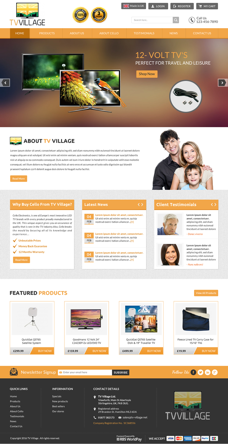 Web Design by Sbss for TV Village Ltd | Design #9676241