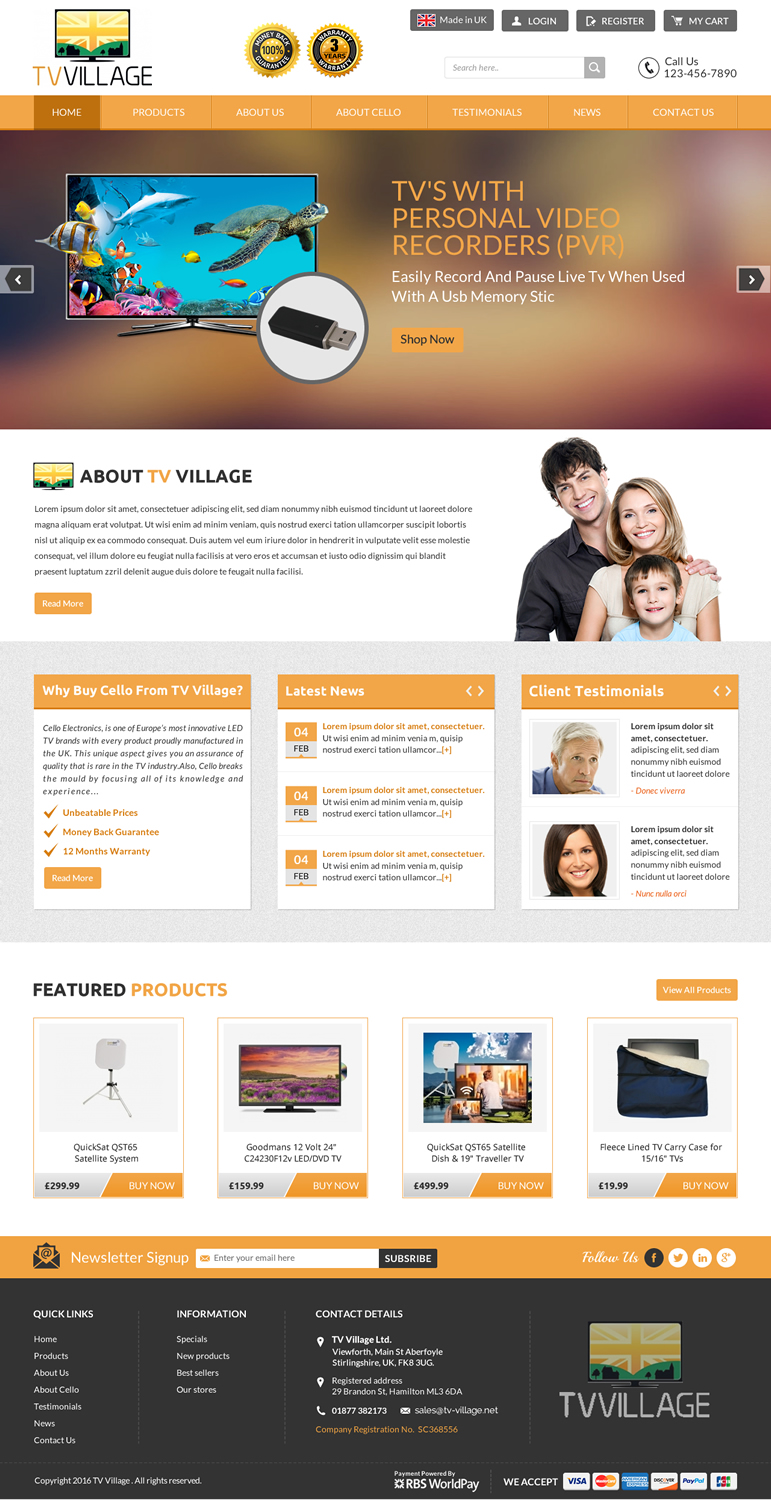 Web Design by Sbss for TV Village Ltd | Design #9676244
