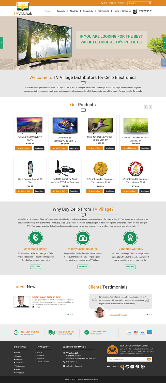 Web Design by Sbss for TV Village Ltd | Design #9679398
