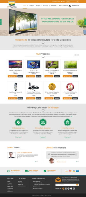 Web Design by Sbss for TV Village Ltd | Design: #9679398