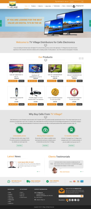 Web Design by Sbss for TV Village Ltd | Design: #9679399