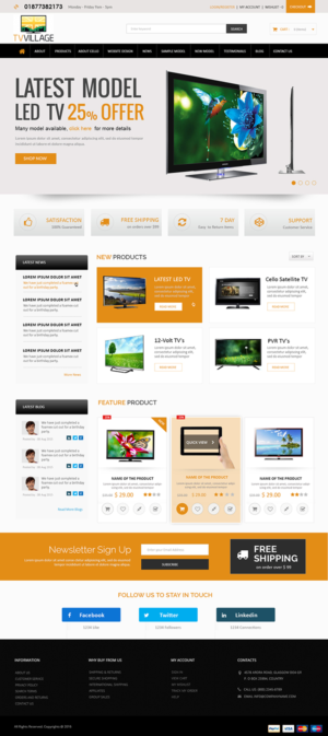 Web Design by Creations Box 2015 for TV Village Ltd | Design: #9662372