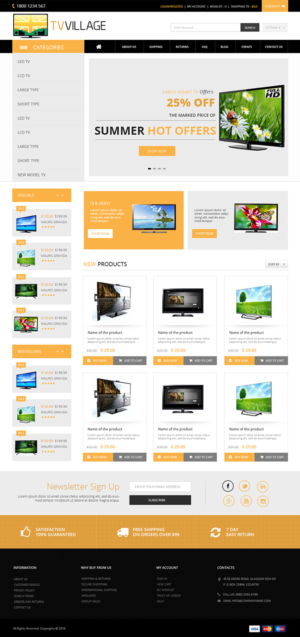 Web Design by Creations Box 2015 for TV Village Ltd | Design: #9662374