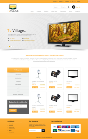 Web Design par Designtraffix pour TV Village Ltd | Design #9796601