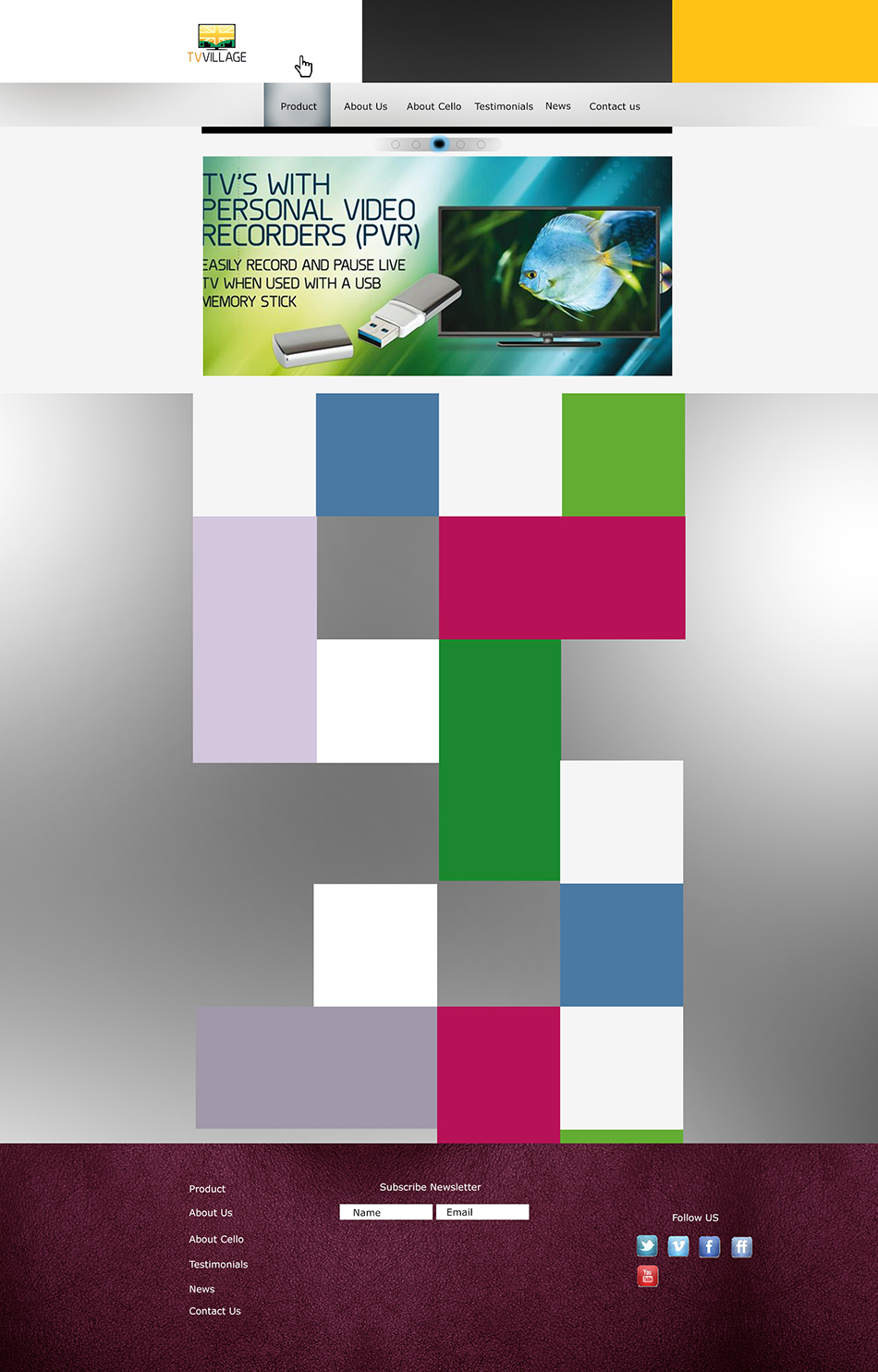 Diseño Web por Plastic para TV Village Ltd | Diseño #9802029