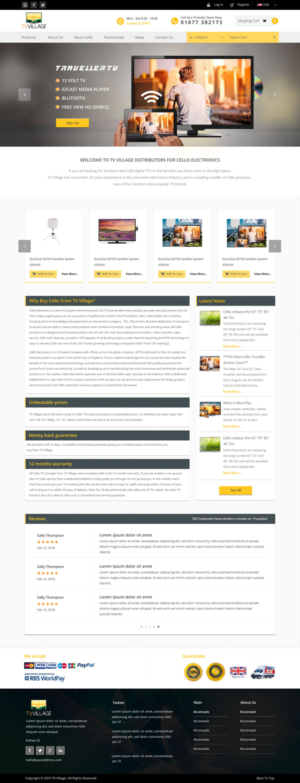Web Design par Infoway pour TV Village Ltd | Design #9792898