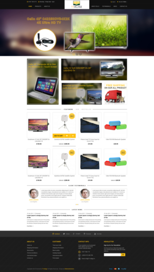 Web Design by WebDesk Solution for TV Village Ltd | Design: #9801281