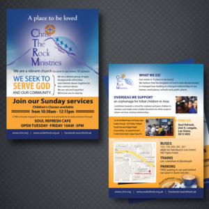 Brochure Design by uk for Christ the Rock Ministries | Design: #9805649