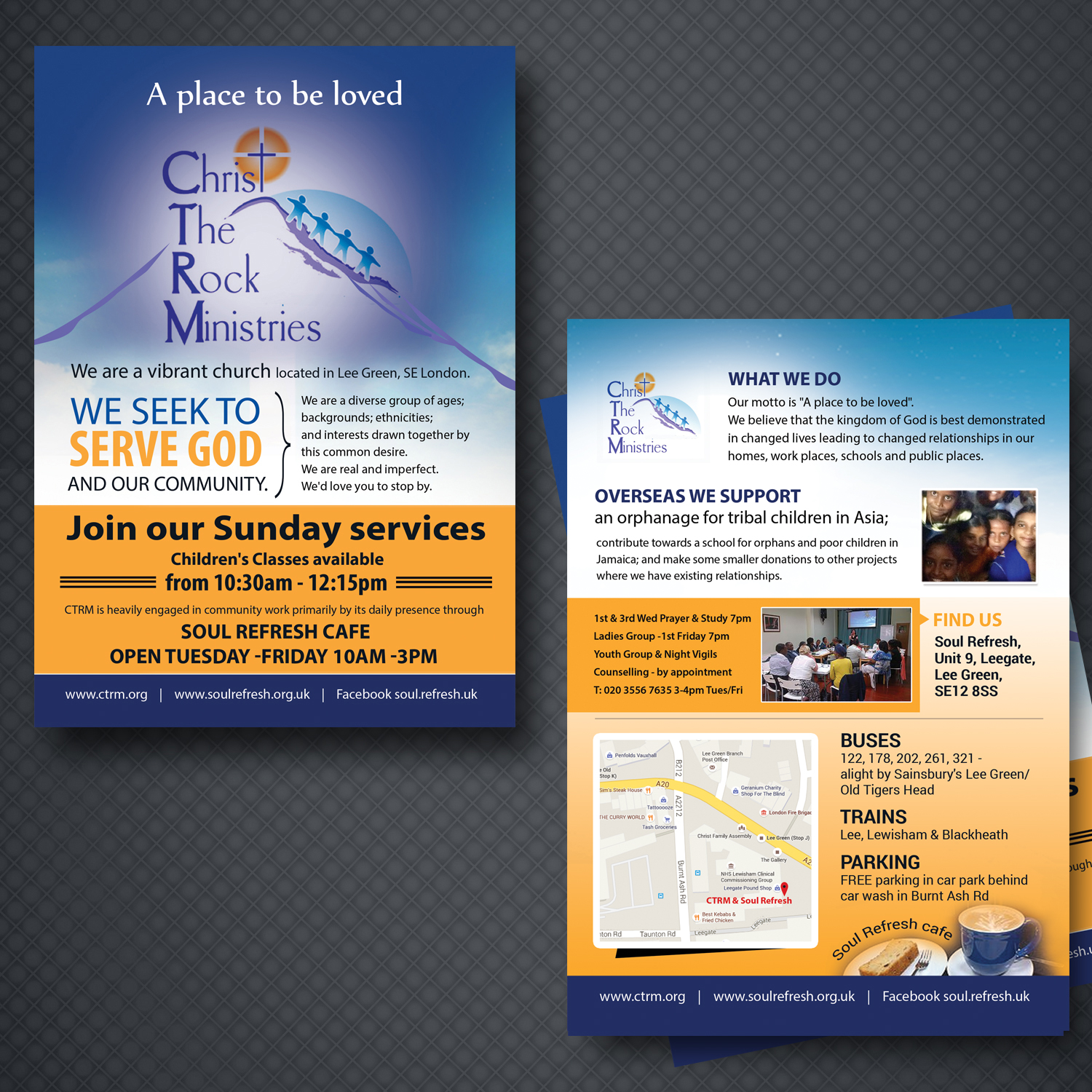 Brochure Design by uk for Christ the Rock Ministries | Design #9808202