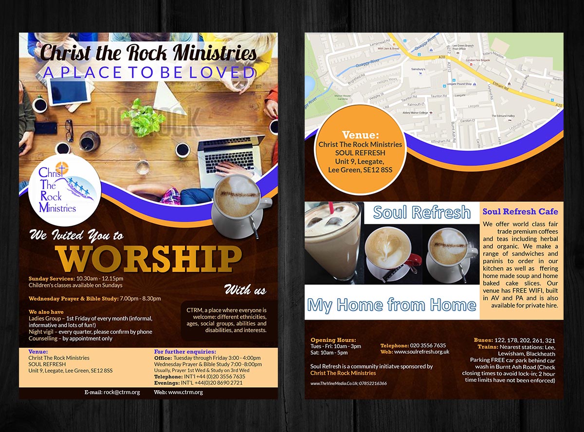 Design de Brochure par creative.bugs pour Christ the Rock Ministries | Design #9691047