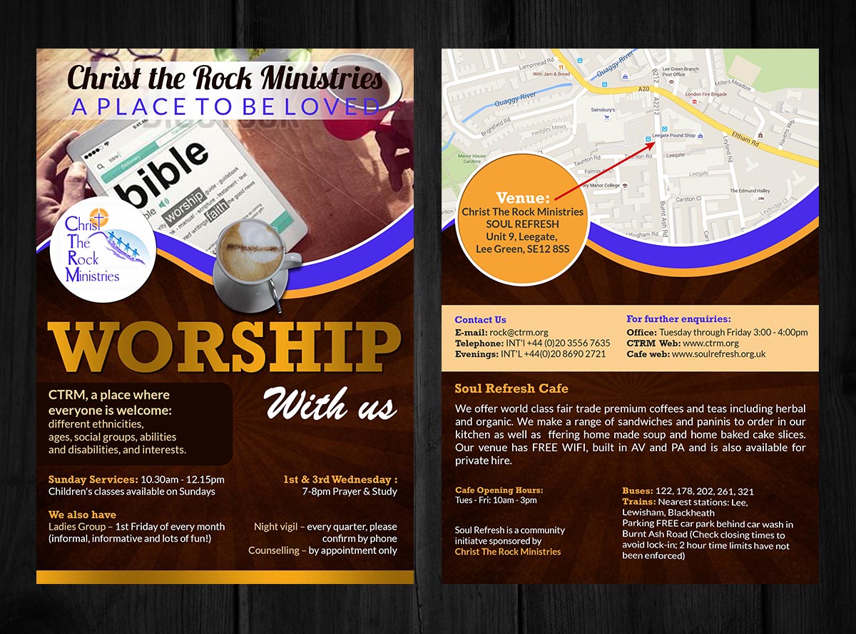 Design de Brochure par creative.bugs pour Christ the Rock Ministries | Design #9792452