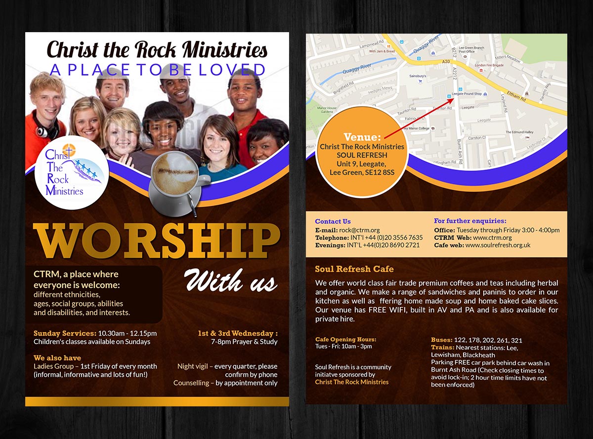 Design de Brochure par creative.bugs pour Christ the Rock Ministries | Design #9792842