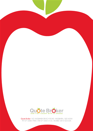 Letterhead Design by Aji for quote broker | Design: #430250