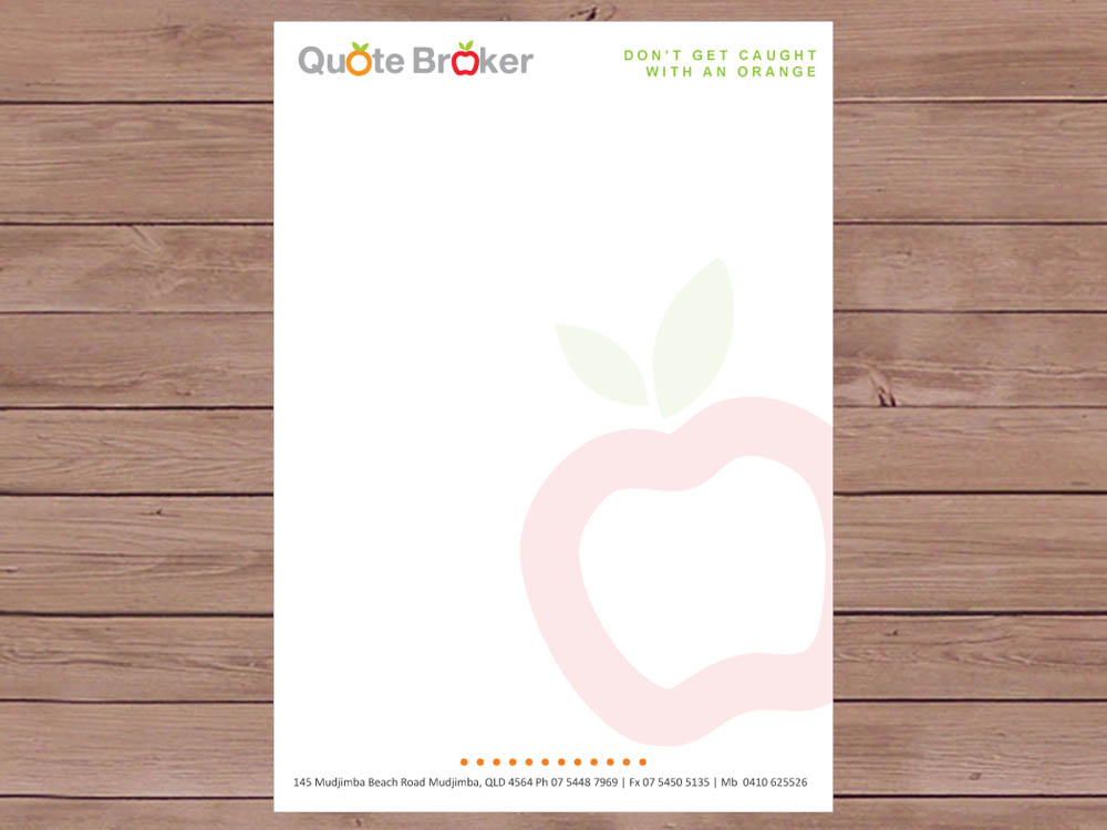 Letterhead Design by Priyo Subarkah for quote broker | Design #427989