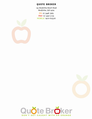 Letterhead Design by Steph Brock for quote broker | Design: #430619