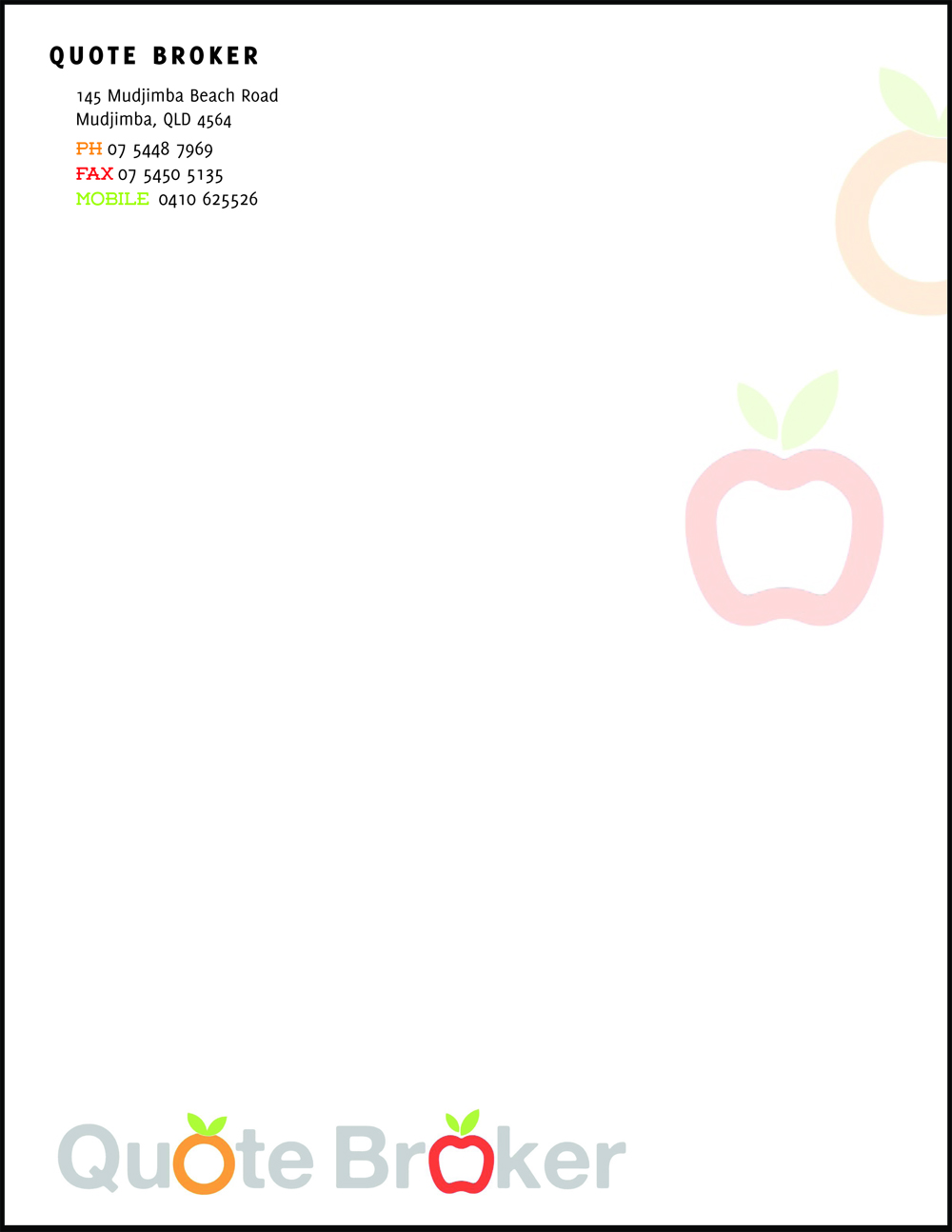 Bold, Modern, Business Letterhead Design for quote broker by Steph