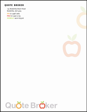 Letterhead Design by Steph Brock for quote broker | Design: #430623
