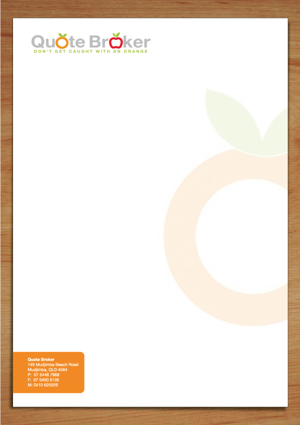 Letterhead Design by Vonny Setiawan for quote broker | Design #429073
