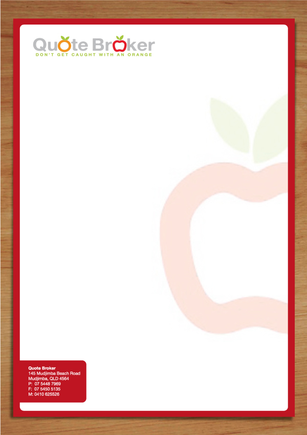 Letterhead Design by Vonny Setiawan for quote broker | Design #429080