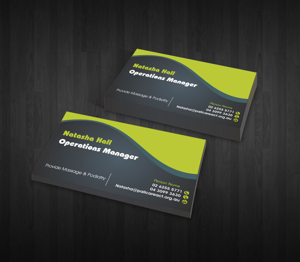 Diseño de Tarjeta de Presentación por Anil para Palliative Care ACT | Diseño #2121254