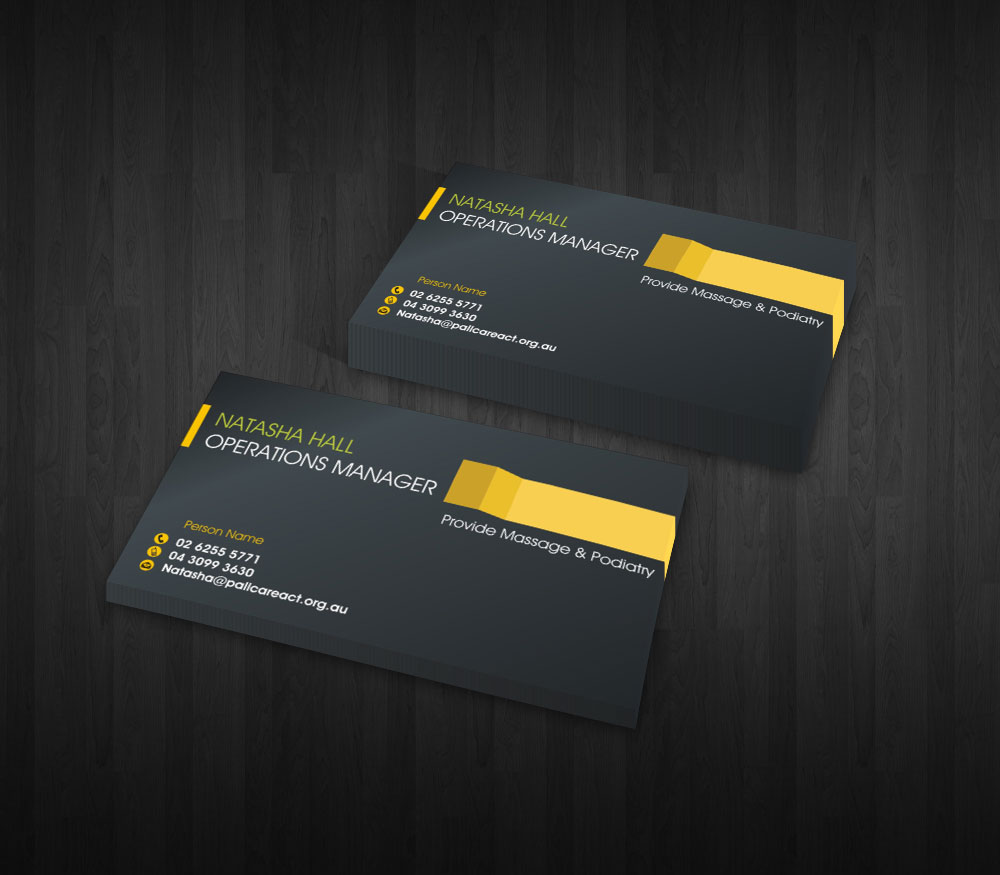 Business Card Design by Anil for Palliative Care ACT | Design #2121256