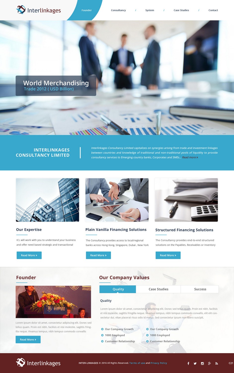 Web Design par pb pour Interlinkages Consultancy Limited | Design #9717528